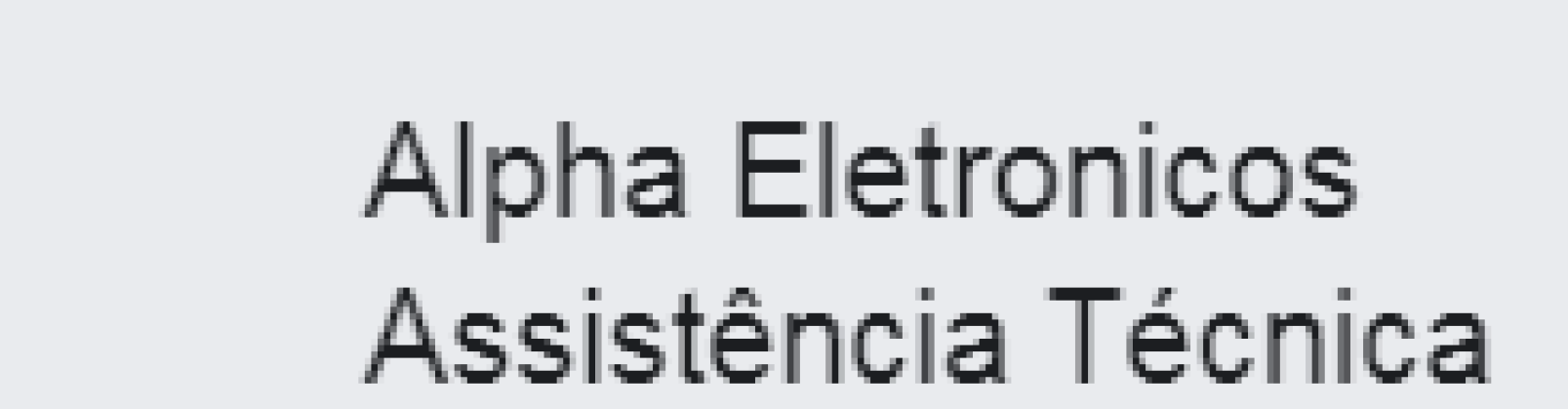 Alpha Eletrônicos Assistência Técnica