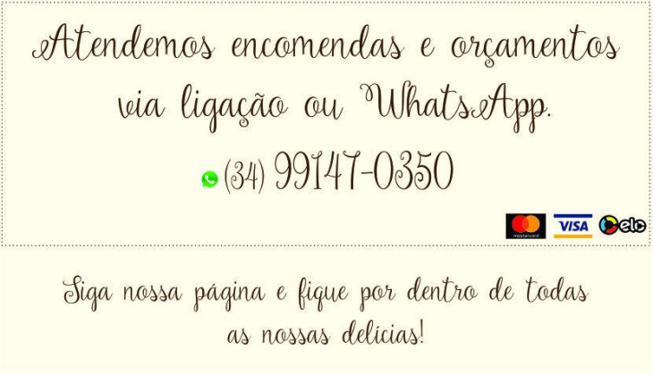 Apaixonada por bolos e doces artesanais.