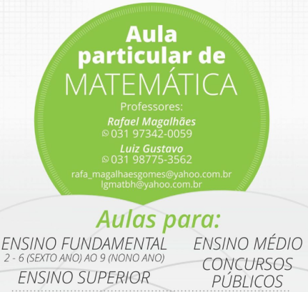 Aula Particular de Matemática em BH