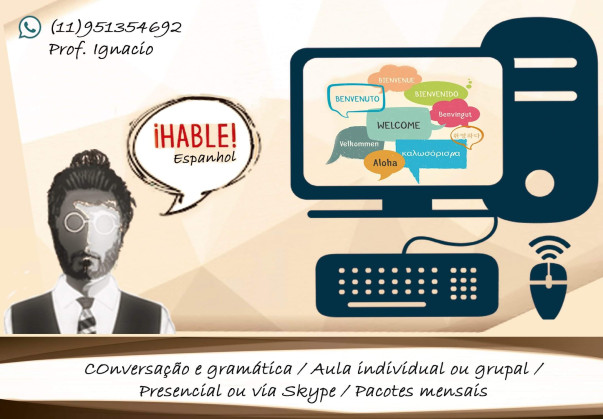 Aulas de espanhol.