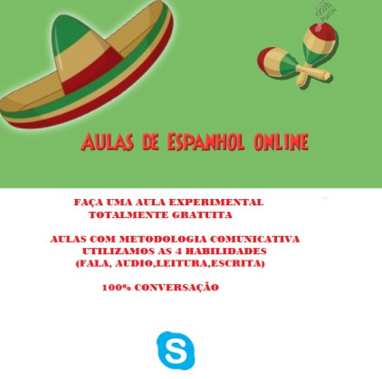 AULAS DE ESPANHOL VIA SKYPE