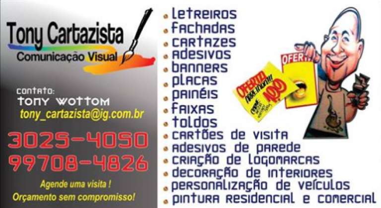 Cartazes letreiros e faixas